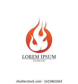 Fire flame nature logo and symbols icons template