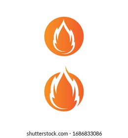 Fire flame nature logo and symbols icons template