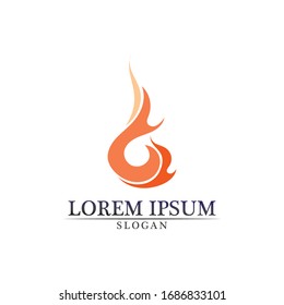 Fire flame nature logo and symbols icons template