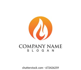 Fire flame nature logo and symbols