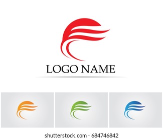 Fire flame nature logo and symbols icons template
