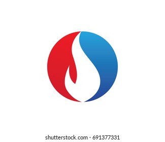 Fire flame nature logo and symbols icons template
