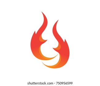 Fire flame nature logo and symbols icons template
