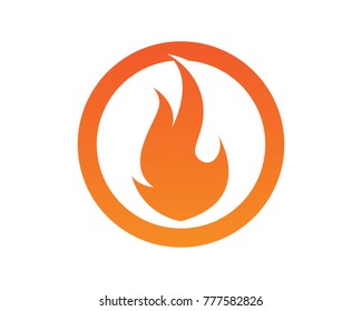 Fire flame nature logo and symbols icons template
