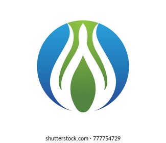 Fire flame nature logo and symbols icons template
