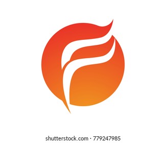 Fire flame nature logo and symbols icons template
