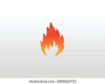 Fire flame Oil, gas and energy concept and hot food. Flat design, vector illustration on background.