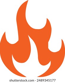 Fire Flame Orange, Vector, Illustration, eps, sign