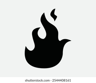 Fuego Llama Pasión Quemadura Campamento de fogatas en llamas Hoguera Envolvente Amor Calor caliente Inflamable Encender Bola de fuego cálido Signo Icon Forma Esquema Negro Blanco Vector