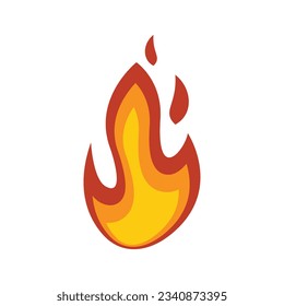 Feuerflammleidenschaft Symbol. Flache Illustration von Feuerflamme Leidenschaft Vektorsymbol für Webdesign einzeln