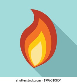 Fire flame power icon. Flat illustration of Fire flame power vector icon for web design