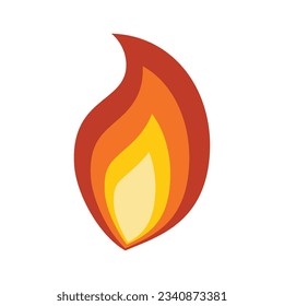 Fire flame power icon. Flat illustration of Fire flame power vector icon for web design isolated