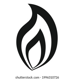 Fire flame power icon. Simple illustration of Fire flame power vector icon for web design isolated on white background