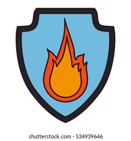 fire flame protection icon image vector illustration design 