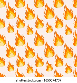 fire flame seamless pattern vector illustration background 