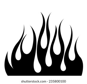 Vector Fire Flame Hot Rod Fire Stock Vector (Royalty Free) 2129488919