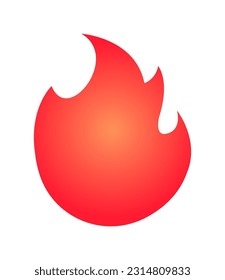 Fire flame shape vector illustration