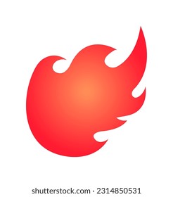 Fire flame shape vector illustration