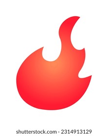 Fire flame shape vector illustration