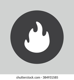 Fire flame sign icon.