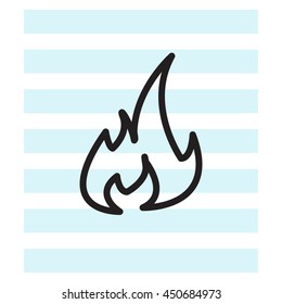 Fire flame sign icon.