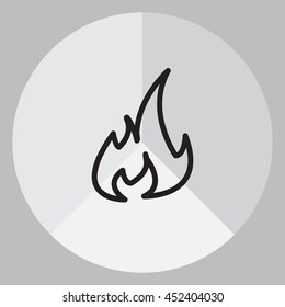 Fire flame sign icon.