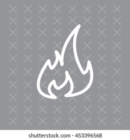 Fire flame sign icon.