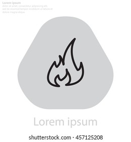 Fire flame sign icon.