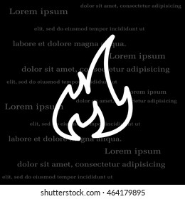 Fire flame sign icon.
