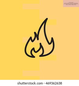 Fire flame sign icon.