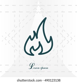 Fire flame sign icon.
