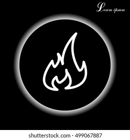 Fire flame sign icon.