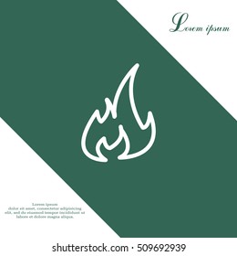 Fire flame sign icon.