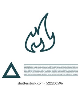 Fire flame sign icon.