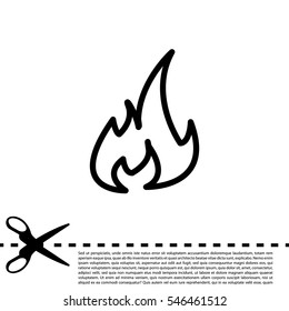 Fire flame sign icon.