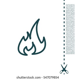 Fire flame sign icon.