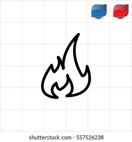 Fire flame sign icon.