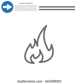 Fire flame sign icon.
