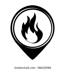 fire flame sign icon