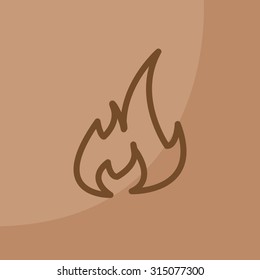 Fire flame sign icon. Fire symbol. Stop fire. Escape from fire. Vector