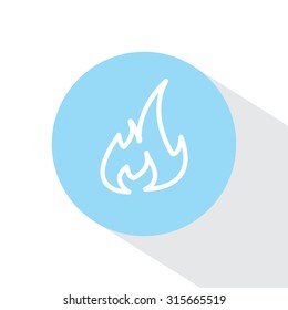 Fire flame sign icon. Fire symbol. Stop fire. Escape from fire. Vector