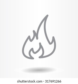 Fire flame sign icon. Fire symbol. Stop fire. Escape from fire. Vector