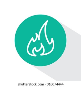 Fire flame sign icon. Fire symbol. Stop fire. Escape from fire. Vector