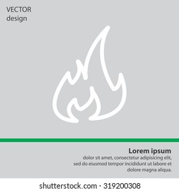 Fire flame sign icon. Fire symbol. Stop fire. Escape from fire. Vector