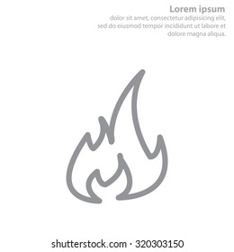 Fire flame sign icon. Fire symbol. Stop fire. Escape from fire. Vector