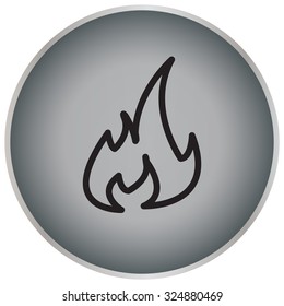 Fire flame sign icon. Fire symbol. Stop fire. Escape from fire. Vector