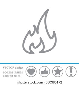 Fire flame sign icon. Fire symbol. Stop fire. Escape from fire. Vector
