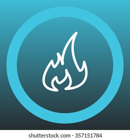 Fire flame sign icon. Fire symbol. Stop fire. Escape from fire. Vector