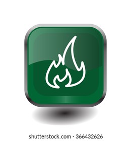 Fire flame sign icon. Fire symbol. Stop fire. Escape from fire. Vector