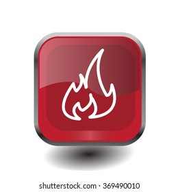 Fire flame sign icon. Fire symbol. Stop fire. Escape from fire. Vector